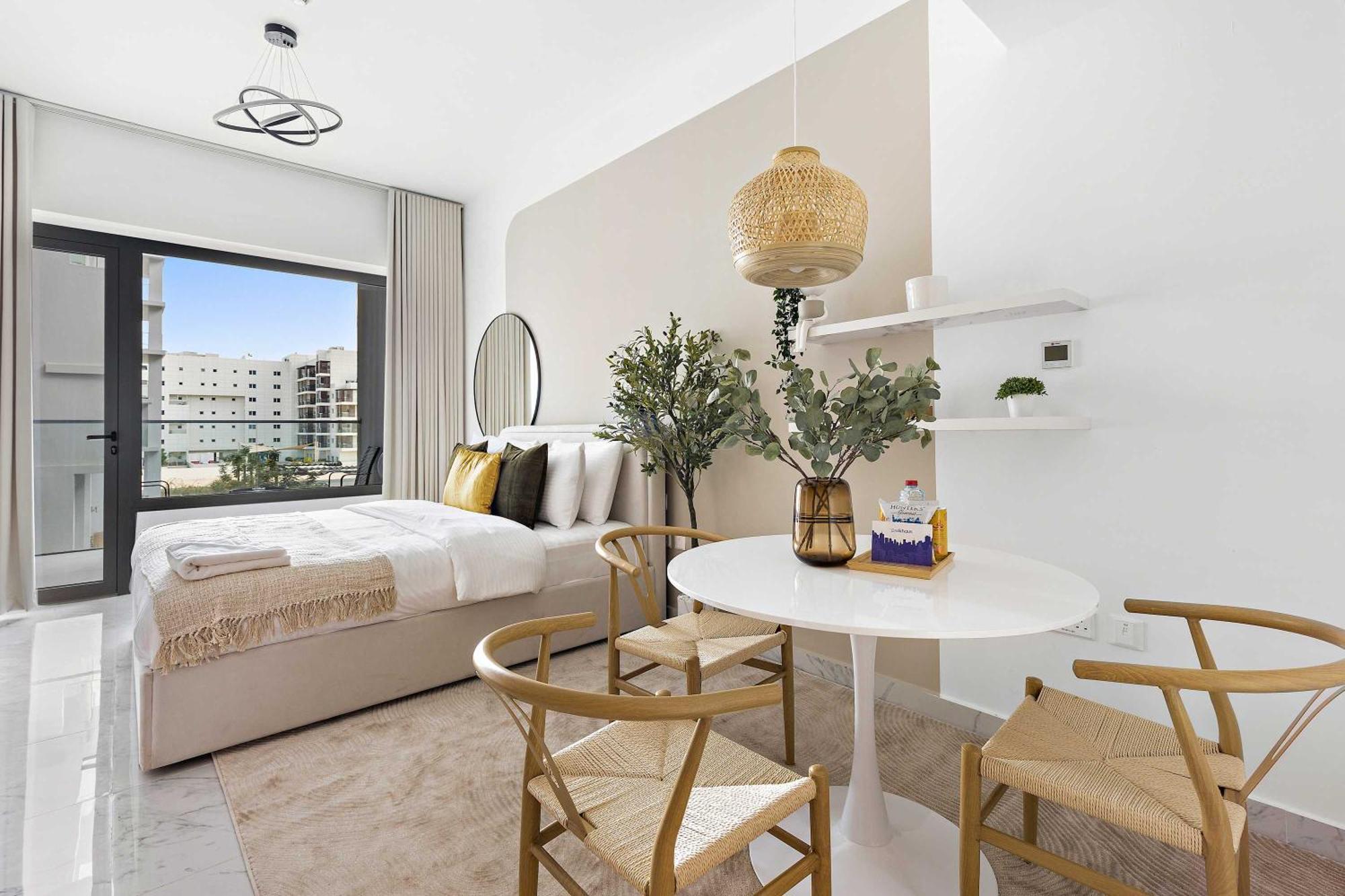 Silkhaus Chic Studio Near Masdar City Park Abu Dhabi Bagian luar foto